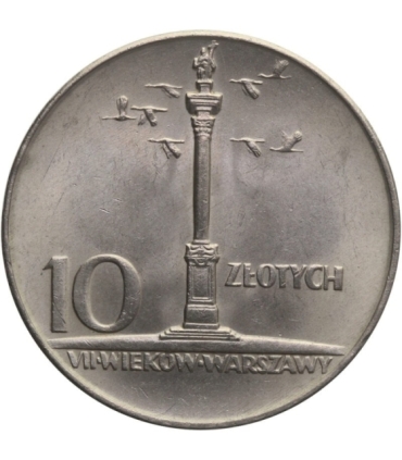 10 złotych Mała kolumna, 1966, stan 1-