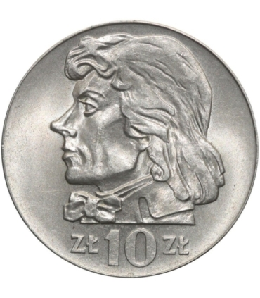 10 zł Kościuszko, 1970, piękna, wyselekcjonowana