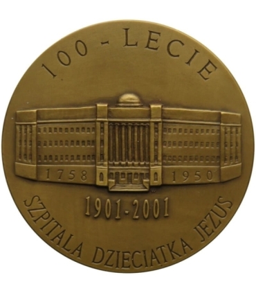 Medal 100-lecie Szpitala Dzieciątka Jezus 1901-2001, etui