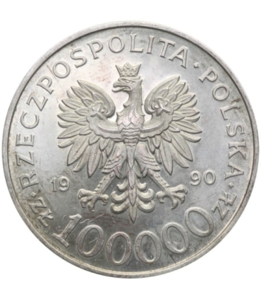 100000zł Solidarność 1990 TYP A, stan 2