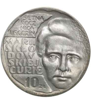 10 zł Maria Skłodowska-Curie, 1967, piękna, wyselekcjonowana