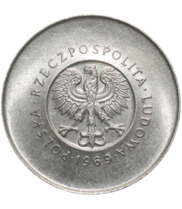 10 zł Dwudziesta piąta rocznica PRL, 1969, piękna, wyselekcjonowana