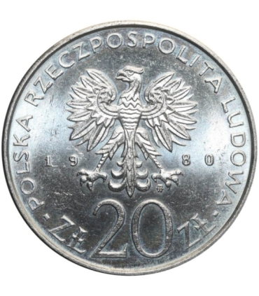 20 zł Igrzyska XXII Olimpiady, 1980, piękna, wyselekcjonowana