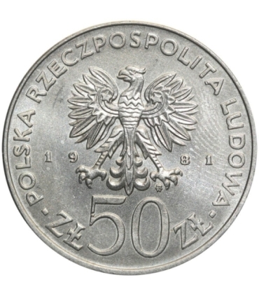 50 zł Światowy dzień żywności, 1981, piękna, wyselekcjonowana