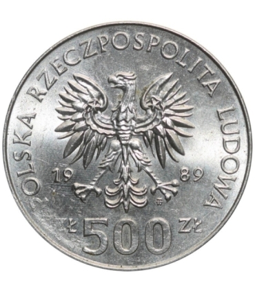 500 zł 50. Rocznica wojny obronnej narodu Polskiego, 1989, piękna, wyselekcjonowana