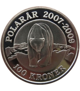 Dania  100 Koron 2007 - Niedźwiedź Polarny