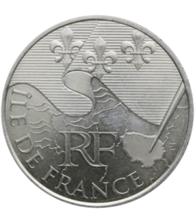 Francja 10 euro, 2010 Francuskie regiony - Ile-de-France, Srebro Ag900