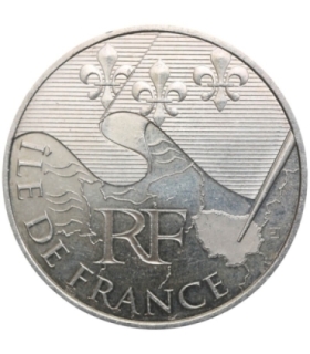 Francja 10 euro, 2010 Francuskie regiony - Ile-de-France, Srebro Ag900