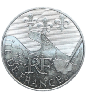 Francja 10 euro, 2010 Francuskie regiony - Ile-de-France, Srebro Ag900