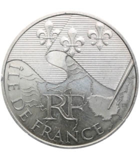 Francja 10 euro, 2010 Francuskie regiony - Ile-de-France, Srebro Ag900