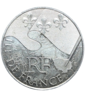 Francja 10 euro, 2010 Francuskie regiony - Ile-de-France, Srebro Ag900