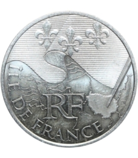 Francja 10 euro, 2010 Francuskie regiony - Ile-de-France, Srebro Ag900