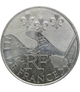 Francja 10 euro, 2010 Francuskie regiony - Ile-de-France, Srebro Ag900