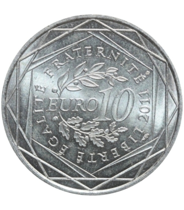 Francja 10 euro, 2011 Ile-de-France, srebro