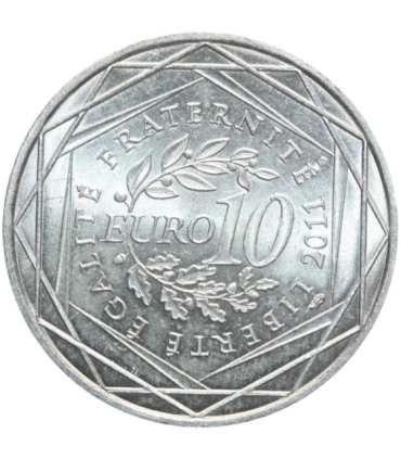 Francja 10 euro, 2011 Ile-de-France, srebro