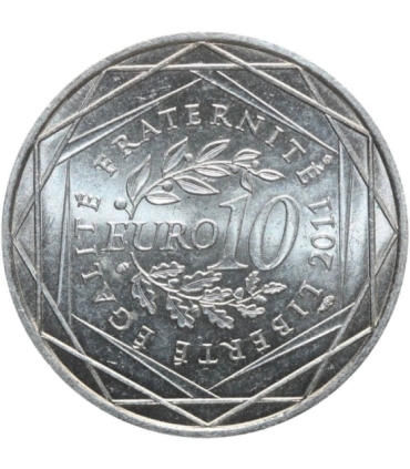 Francja 10 euro, 2011 Ile-de-France, srebro