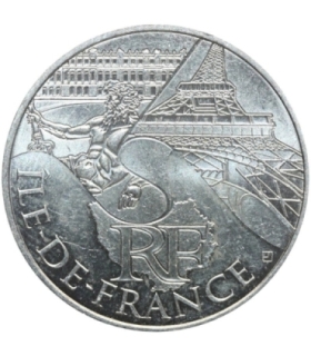 Francja 10 euro, 2011 Ile-de-France, srebro