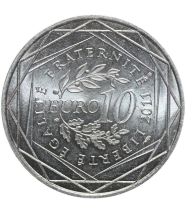 Francja 10 euro, 2011 Ile-de-France, srebro