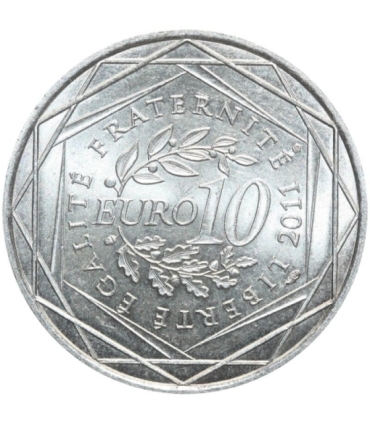 Francja 10 euro, 2011 Ile-de-France, srebro