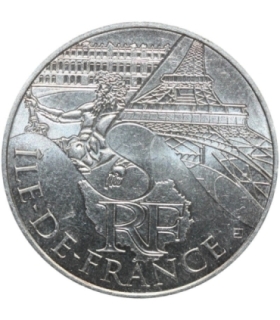 Francja 10 euro, 2011 Ile-de-France, srebro