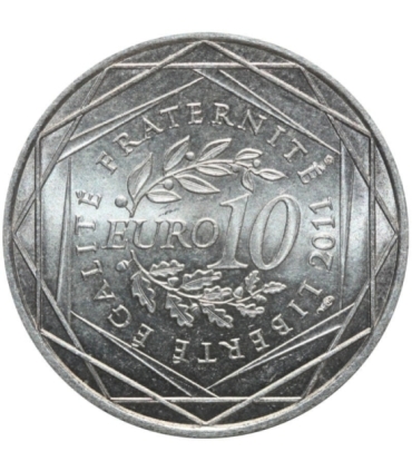 Francja 10 euro, 2011 Ile-de-France, srebro