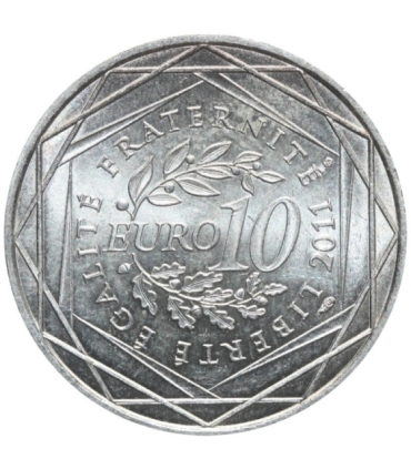 Francja 10 euro, 2011 Ile-de-France, srebro