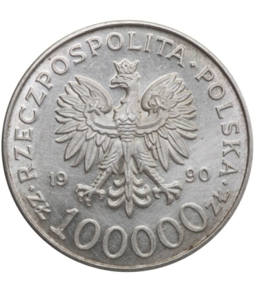 100000zł Solidarność 1990 TYP A, stan 3