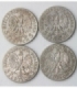 Lot 4 x 5 złotych głowa kobiety 1933, 1934