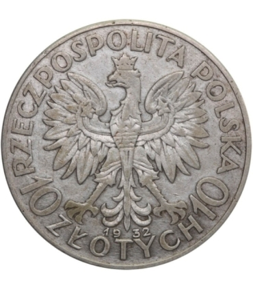 10 złotych Głowa kobiety 1932, stan 3