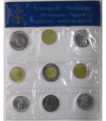 Zestaw 9 monet w etui, Watykan Jan Paweł II