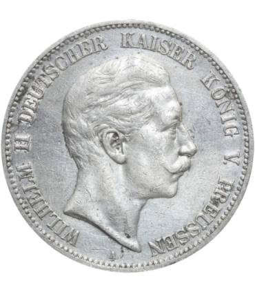 Cesarstwo Niemieckie 5 marek, 1908, srebro, stan 3+/2-