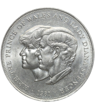 Wielka Brytania, 25 pensów 1981, Ślub księcia Karola i księżnej Diany