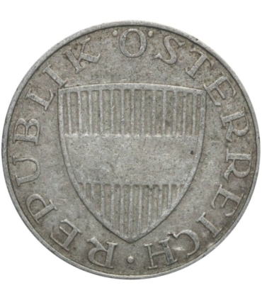 Austria, 10 szylingów 1958, srebro