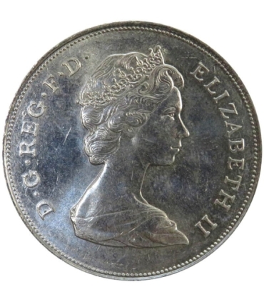 Wielka Brytania, 25 pensów 1980, Królowa matka