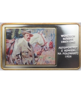 Medal Wojciech Kossak  - Autoportret z  koniem na polowaniu (Arcydzieła Malarstwa Polskiego)