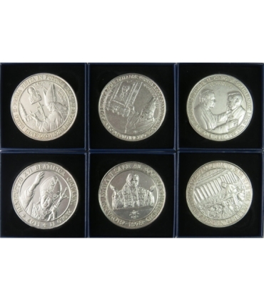 Zestaw 6 medali kolekcjonerskich w etui - Jan Paweł 2