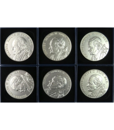 Zestaw 6 medali kolekcjonerskich w etui - Jan Paweł 2