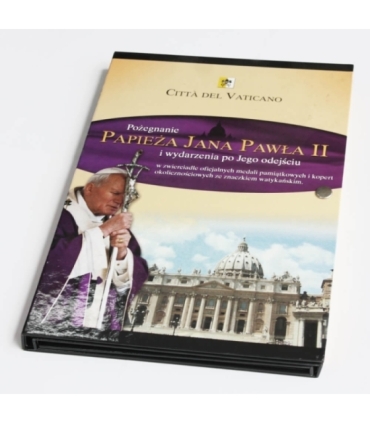 Pożegnanie Jana Pawła II - 6 medali + 6 kopert ze znaczkami i stemplem Poczty Watykańskiej