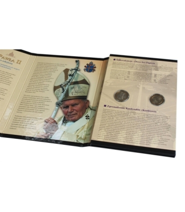 Pożegnanie Jana Pawła II - 6 medali + 6 kopert ze znaczkami i stemplem Poczty Watykańskiej