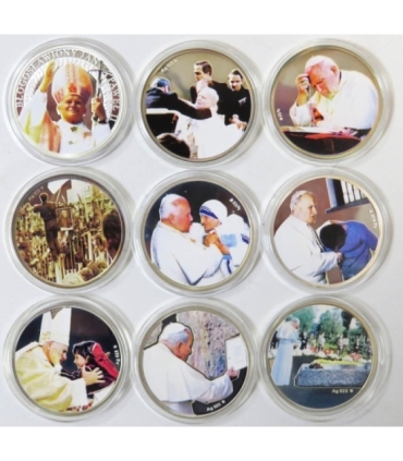 Jan Paweł II beatyfikacja zestaw 9 szt. + etui + certyfikaty