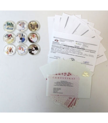 Jan Paweł II beatyfikacja zestaw 9 szt. + etui + certyfikaty