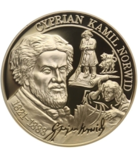 Medal, Wielcy Polacy, Cyprian Kamil Norwid 1821 - 1883