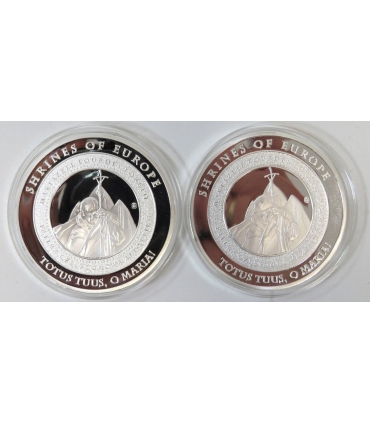 Zestaw 2 medali: matka Boska Częstochowa + Matka Boska Lourdes