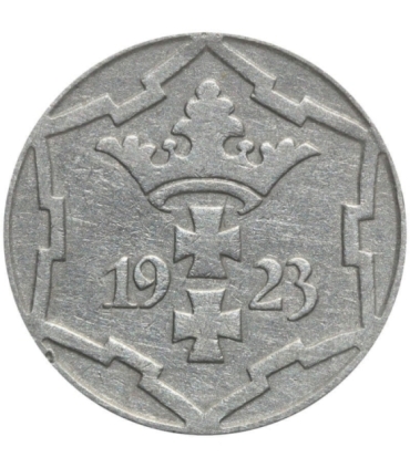 Wolne Miasto Gdańsk, 1923, 10 fenigów, stan 3