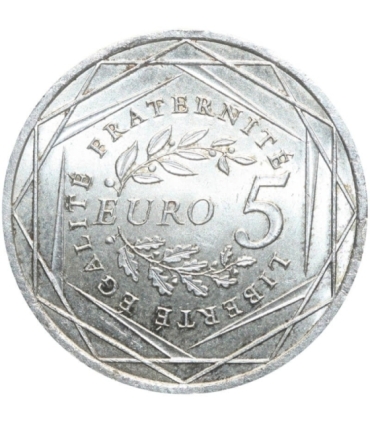 Francja 5 euro, 2008 Siewca, srebro Ag500