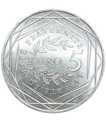Francja 5 euro, 2008 Siewca, srebro Ag500