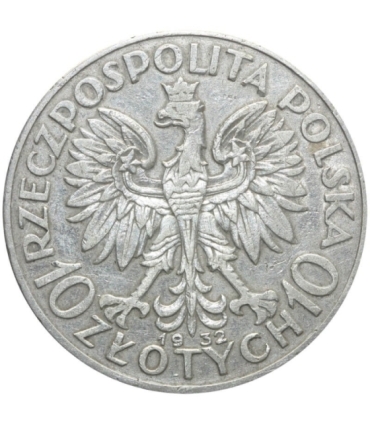 10 złotych Głowa kobiety 1932, stan 3