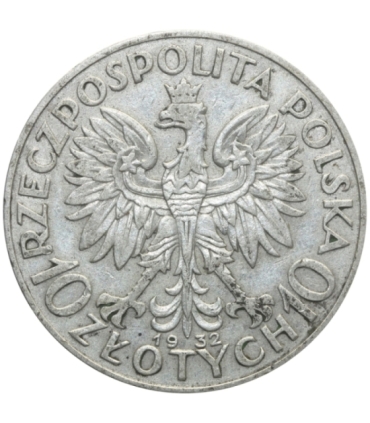 10 złotych Głowa kobiety 1932, stan 3