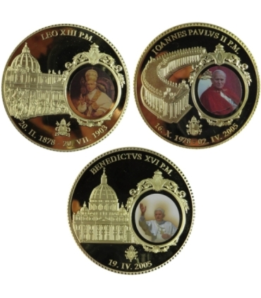 Zestaw 3 medali Civitas vaticana, każdy inny