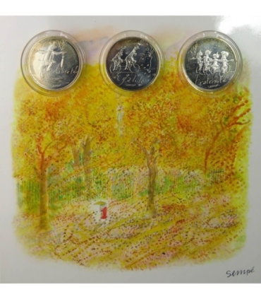 Francja 12 x 10 euro, 2014, Liberte Egalite Fraternite, Srebro